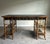 Stylish English Chinoiserie style faux bamboo desk by Milling Road for Baker, featuring an elegant bamboo-form frame with...