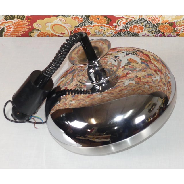 1970s Chrome Ceiling Light with Shuttle Train For Sale - Image 3 of 11