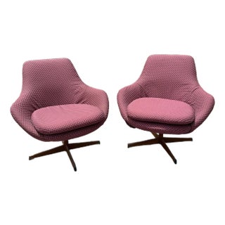 Pair of 1960s Swedish Swivel Chair by Dahléns Dalum, for Fätöljindustri Ab For Sale