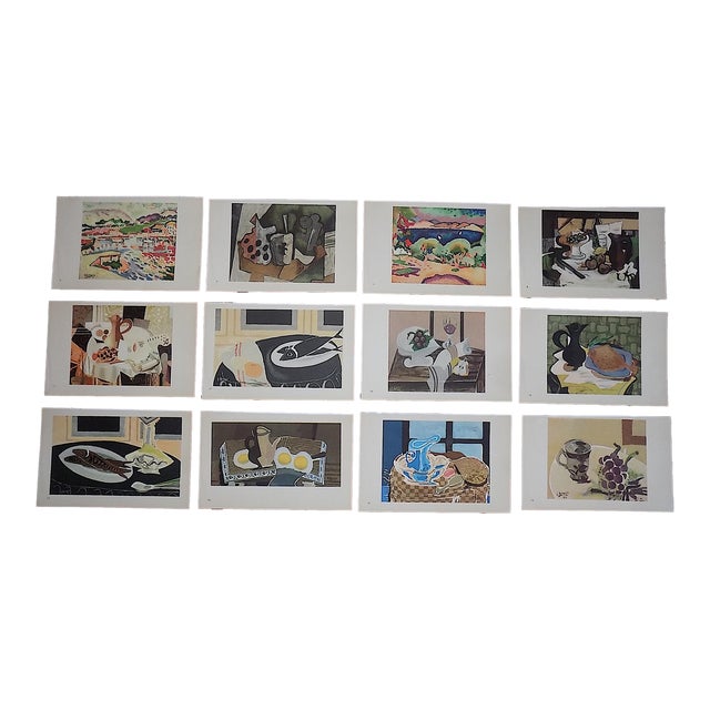 Vintage Mid 20th Century Modernist Abstract Georges Braque Lithographs.........Set of 12 For Sale