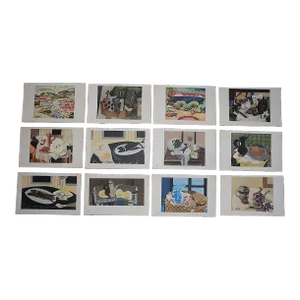Vintage Mid 20th Century Modernist Abstract Georges Braque Lithographs.........Set of 12
