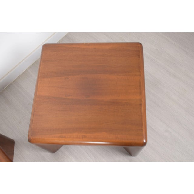 Brown Sapporo Coffee Tables from Mobili Girgi, 1970s, Set of 2 For Sale - Image 8 of 14