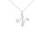 Modern Late 20th Century 18K White Gold Diamond N Initial Pendant Slide Necklace Estate For Sale - Image 3 of 3