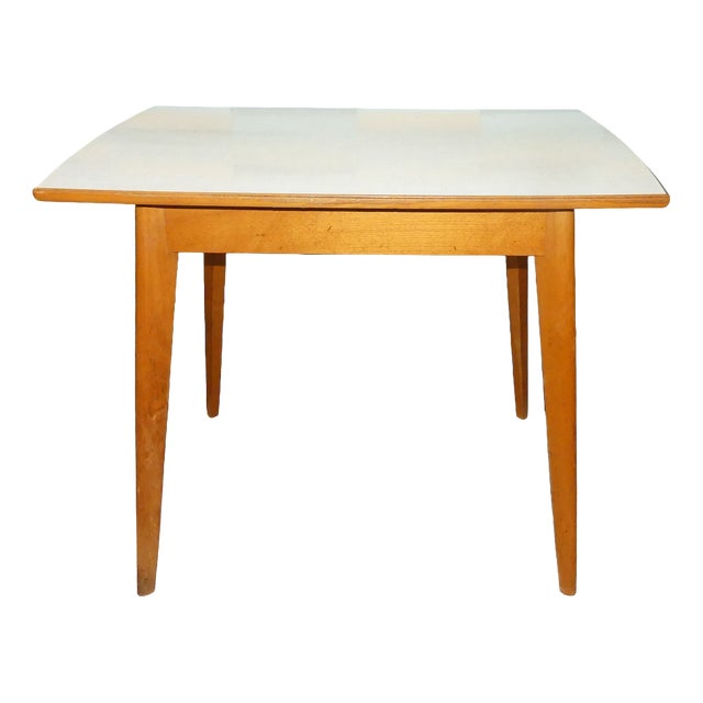 Small Kitchen Table in Wood and Resopal, 1950s For Sale