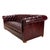 Vintage 1970s Tufted English Chesterfield Style Burgundy Leather Sofa 76" For Sale - Image 18 of 18