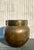 Vintage Boho Monumental Hammered Brass Rings Urn For Sale - Image 11 of 11