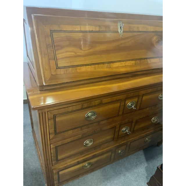 Classicist Secretary in Cherrywood, 1810s For Sale - Image 9 of 15