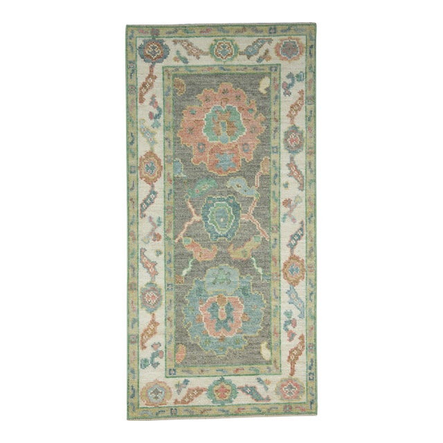 Turkish Oushak Rug 2'6" x 5'2" #17548 For Sale