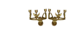 Early 19th Century Empire Gilt Bronze Candle Sconces, Set of 2