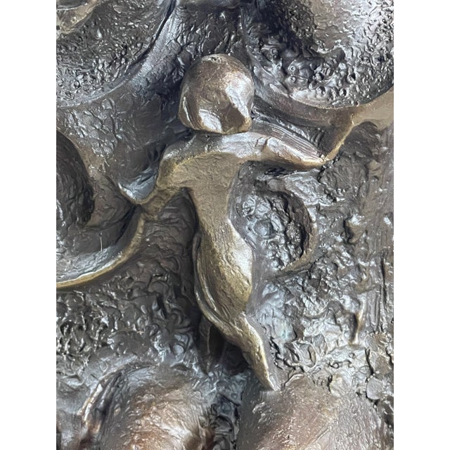 Bronze Family Group Bronze Sculpture Modern Art Abstract Marble Figure Art Dali For Sale - Image 8 of 10