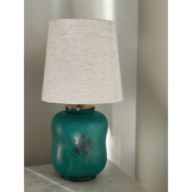 Cream Argenta Table Lamp by Gustavsberg for Wilhelm Kåge, 1940s For Sale - Image 8 of 8
