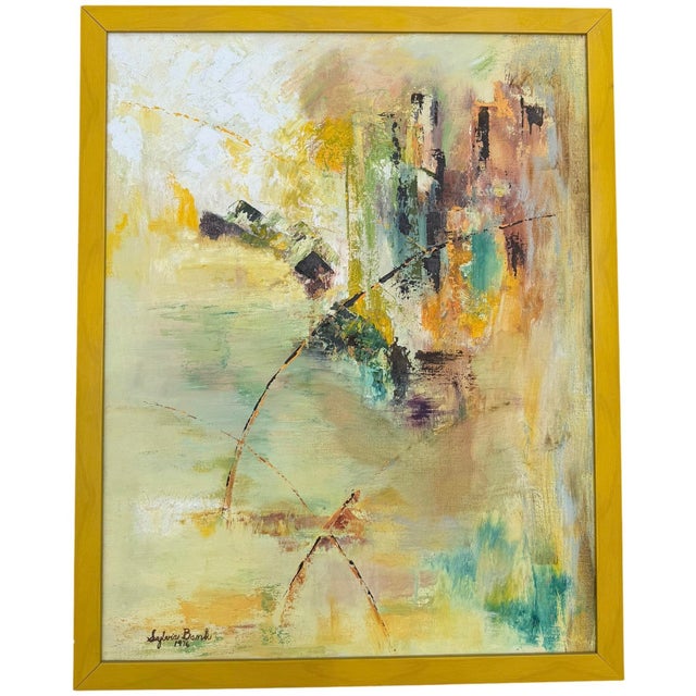 1976 Sylvia Bank Abstract Expressionist Painting For Sale - Image 9 of 12