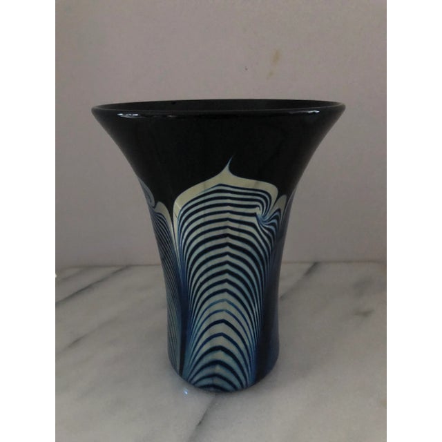 1980s Correa Studios Iridescent Flared Vase For Sale - Image 13 of 13