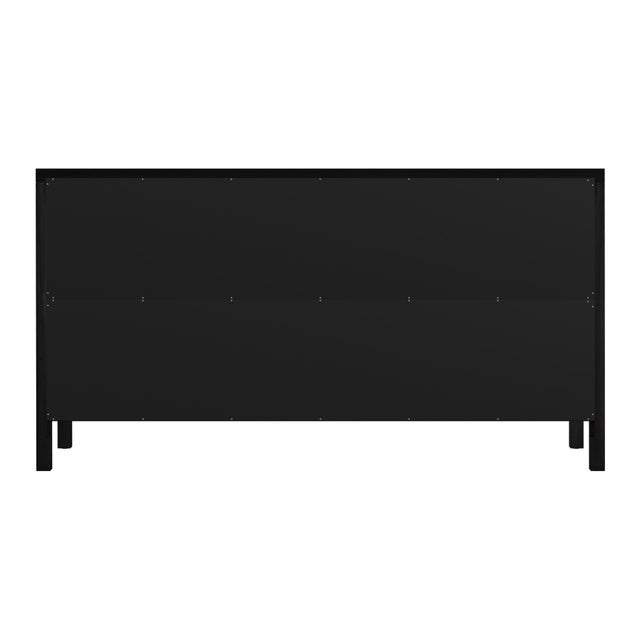 Nora 60 in W. Rectangular Wood 6 Drawer Dresser, Antique Coffee For Sale In Chicago - Image 6 of 8