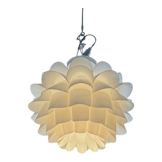 Possini Euro Flower Pendant Chandelier, White For Sale