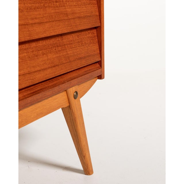 Teak Bookcase with Pull-Out Desk, Sweden, 1950s For Sale - Image 9 of 14