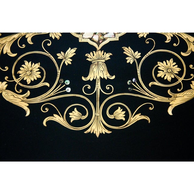 Black Early 19th Century Napoleon III Table by Hans Makart, Austria For Sale - Image 8 of 16