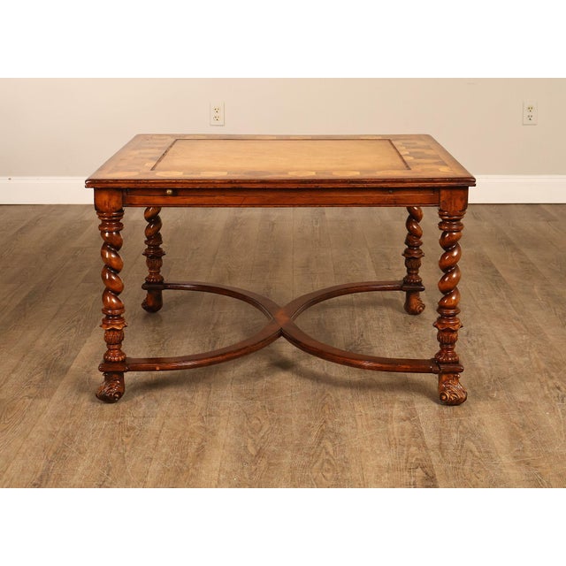 Jonathan Charles Square Top Oyster Coffee Table With Slides For Sale - Image 16 of 18