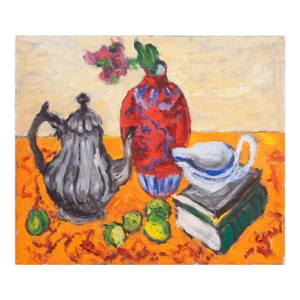 'Still Life With Teapot' by Karl Larsen, Salon D'Automne, Paris, Danish Post-Impressionist Oil