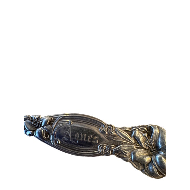 American Antique International Silver Five O'Clock Teaspoon. Sterling Silver .5.5" Long. For Sale - Image 3 of 3