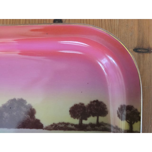 Art Deco 1940s Porcelain Tray With Handpainted Hunt Scene For Sale - Image 3 of 9