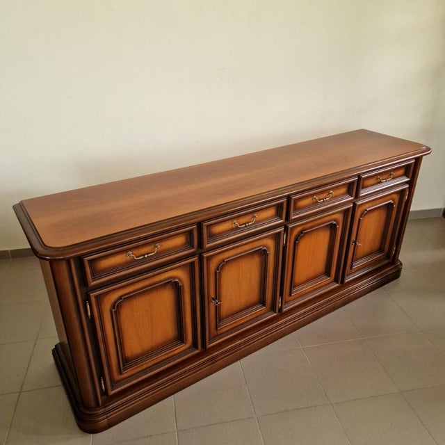 Brown Large French Cabinet with Wall Display Cabinet, 1990s, Set of 2 For Sale - Image 8 of 15