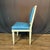 Wood French Louis XVI White Painted Blue Leather Dining Chairs -Set of 8 For Sale - Image 7 of 12