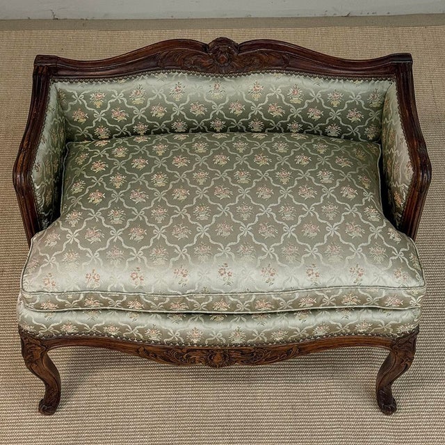 19th Century French Louis XV Walnut Vanity Armchair For Sale - Image 15 of 18
