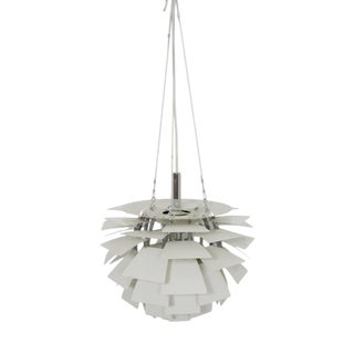 White Artichoke Lamp by Poul Henningsen for Louis Poulsen, 1950s For Sale