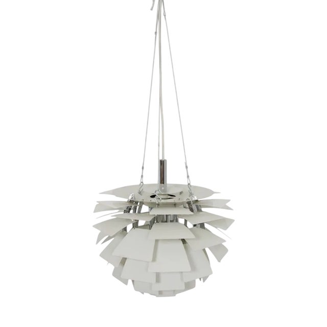White Artichoke Lamp by Poul Henningsen for Louis Poulsen, 1950s For Sale