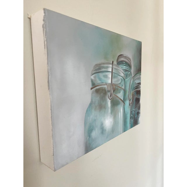 Original Painting of Vintage Canning Jars -- Contemporary Realism by Tracy Meola For Sale - Image 4 of 7