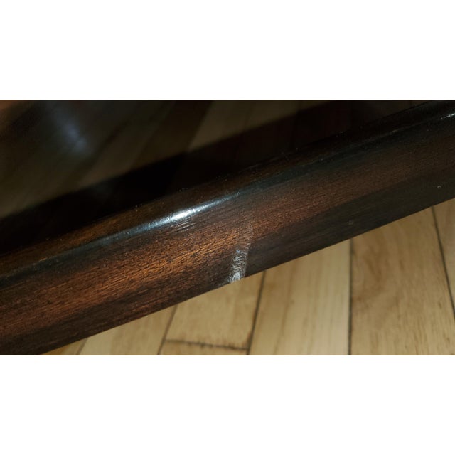 Custom Bench-Made Chippendale Cut-Velvet Wingback Armchair – Estate Piece For Sale - Image 9 of 10