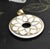 Contemporary Large Medallion 14k White Chalcedony Pendant For Sale - Image 3 of 14