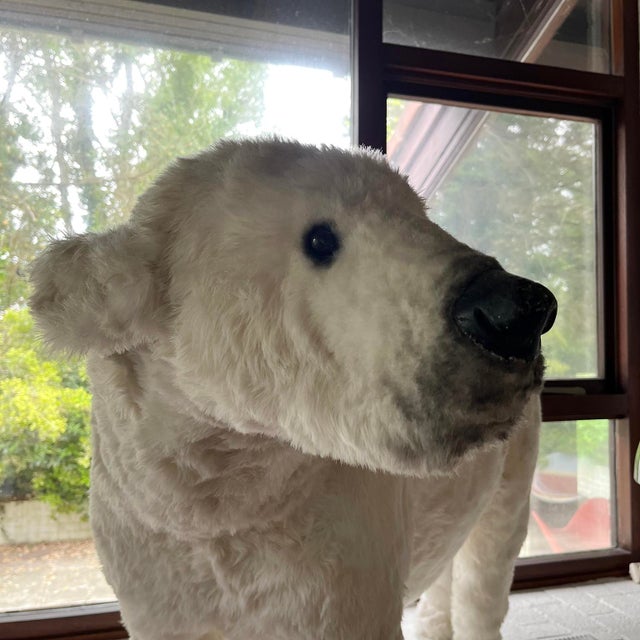 Postmodern Big White Plush Polar Bear, 2000s For Sale - Image 3 of 7