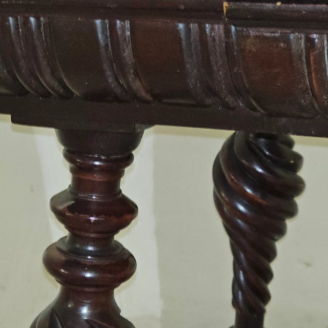 Wood Carved Gothic Merklen Brothers Library Desk For Sale - Image 7 of 13