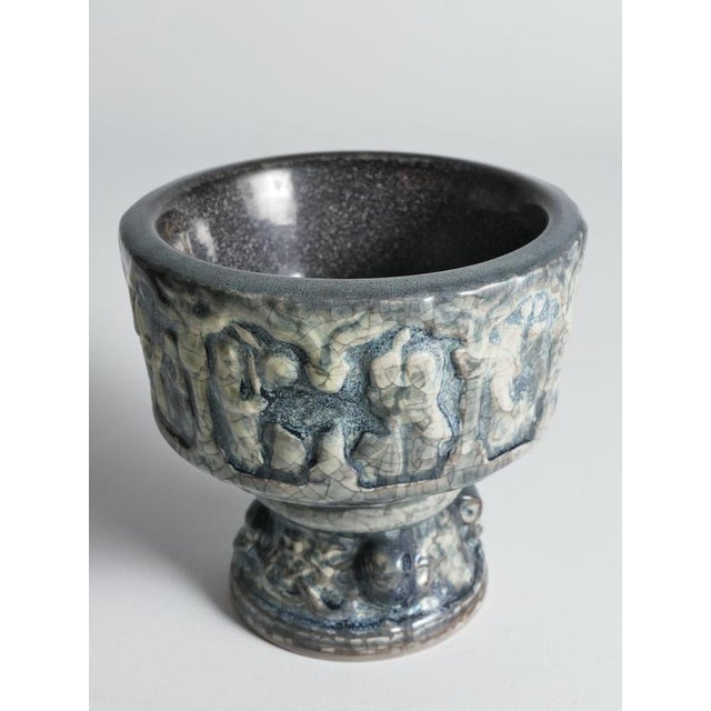 Gothic Ceramic Jardiniere by Michael Andersen & Son, 1960s For Sale - Image 6 of 14
