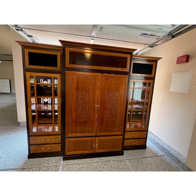 Ethan Allen 1990s 6 Piece Rosewood Entertainment Centre Custom Adaptation of Ethan Allen Catalogue For Sale - Image 4 of 5