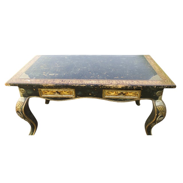 Early 20th Century Hand Carved Desk With Jungle Motifs, Early 20th Century For Sale - Image 5 of 7