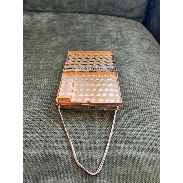 1950s Mid-Century Evans Wristlet Compact and Cigarette Case with Mother of Pearl For Sale - Image 12 of 18