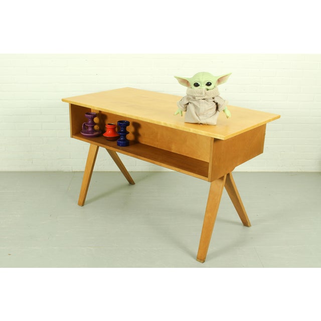 Wood Mid-Century Modern Model EB02 Birch Series Desk by Cees Braakman for Ums Pastoe, 1952 For Sale - Image 7 of 13