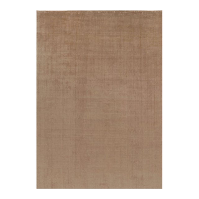 Rug & Kilim’s Oversized Contemporary Textural Rug in Beige-Brown Tones - 12x17 For Sale