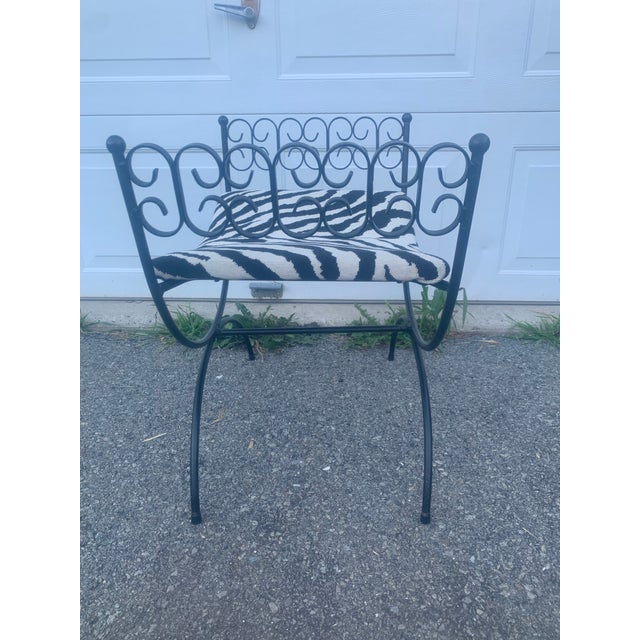 Arthur Umanoff 1960s Arthur Umanoff Grenada Princess Bench New Clarence House Textiles Upholstery For Sale - Image 4 of 10