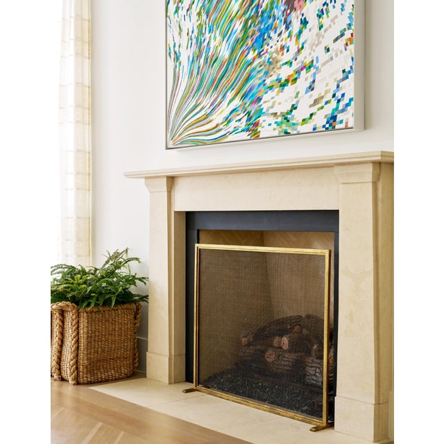 Gold Brilliant Gold Dakota Fireplace Screen For Sale - Image 8 of 12