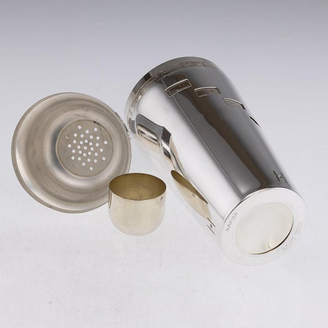 20th Century American Silver-Plated Recipe Cocktail Shaker from Napier, 1930s For Sale - Image 9 of 18
