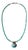 Turquoise Beaded Necklace With Sterling Silver and Turquoise Pendant For Sale