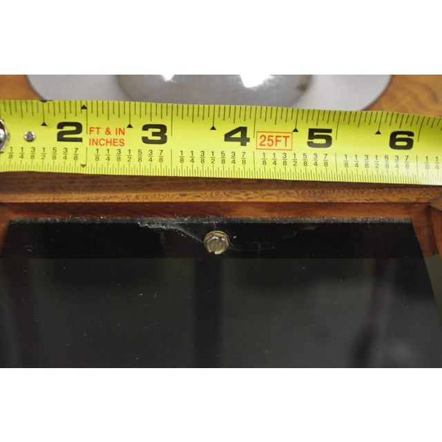 Wood Vintage Lawrin Mid Century Modern Walnut Chrome Smoked Plexiglass Table Lamp For Sale - Image 7 of 12