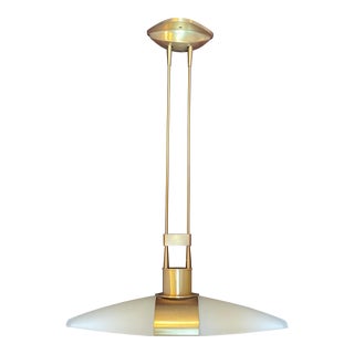 Holtkoetter German Halogen Antique Brass Pendant For Sale