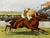 Wood British Painting Horse Neil Gow Jockey Danny Maher Up at Newmarket Races 2000 Guineas by Isaac James Cullin Dated 1910 For Sale - Image 7 of 12
