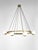 Mid-Century Modern Mid-Century Brass & Opaline Murano Chandelier, 1960s For Sale - Image 3 of 5