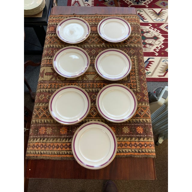 1980s Circa 1980's Mikasa Petite Bone Cameron Taupe Plates- Set of 7 For Sale - Image 5 of 5